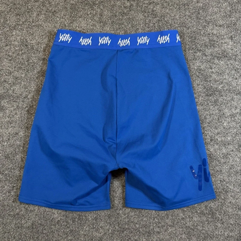 Fabletics‎ Yitty Major Label Shaping High Waist Bike Shorts Blue Womens S